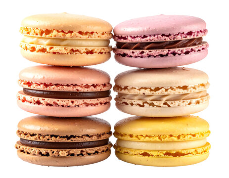 Stacked macarons in pastel colors