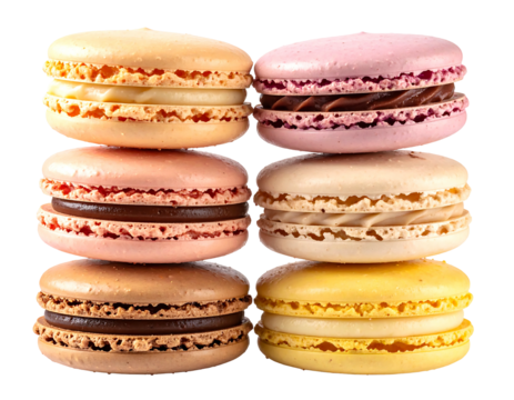 Stacked macarons in pastel colors
