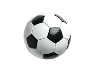 Black and white soccer ball, 3D rendering