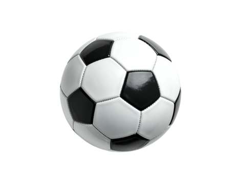 Black and white soccer ball, 3D rendering