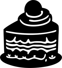 Cake Silhouette Vector | Dessert, Wedding, Sweet Food Icon