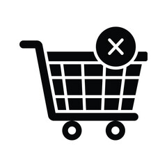 Get this creatively designed icon of empty cart in flat outline style