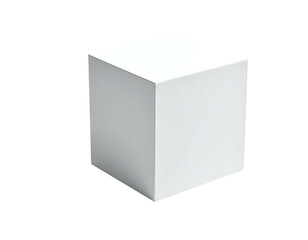 A solid white cube
