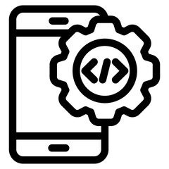Mobile Development Icon Element For Design