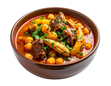 Hearty stew in a bowl - Powered by Adobe