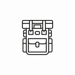 hiking travel backpack icon sign vector