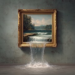 Surreal Waterfall Art
