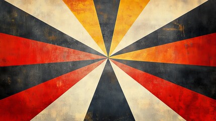 Retro sunburst radiating with warm colors, creating a vintage aesthetic design