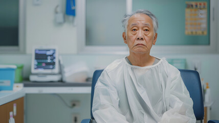 Obraz premium Doctor consulting patient in clinic