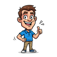 Casual Guy Showing Approval and Success
