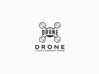 Drone logo design vector template