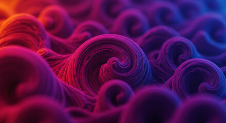 An abstract image of red blood cells flowing on a black and red backdrop with light, motion, and a wave-like design