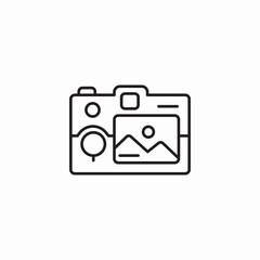 digital camera viewfinder icon sign vector
