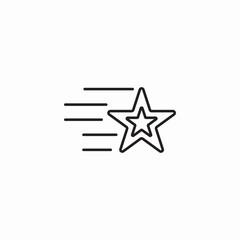 shooting fast star icon sign vector