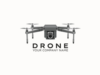 Drone logo design vector template