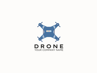 Drone logo design vector template