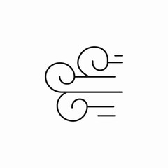 blowing wind breeze icon sign vector