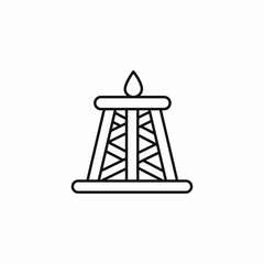 oil rig icon icon sign vector