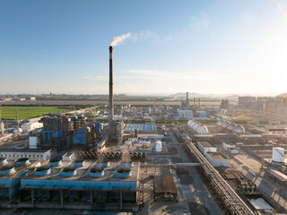 Aerial view of a large chemical plant
