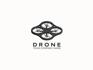 Drone logo design vector template