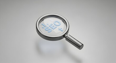 Minimalist SEO Magnifier Icon Design