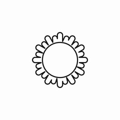 wavy sun with rays icon sign vector