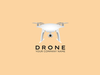 Drone logo design vector template
