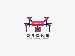 Drone logo design vector template