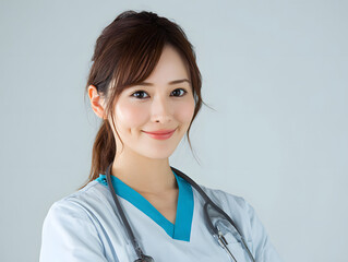 female nurse with a stethoscope clean 