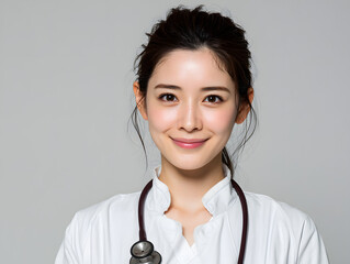 female nurse with a stethoscope clean 