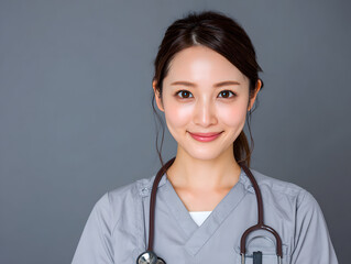 female nurse with a stethoscope clean 