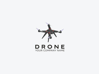 Drone logo design vector template