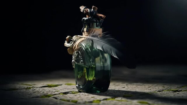 Eerie potion with frog guardian