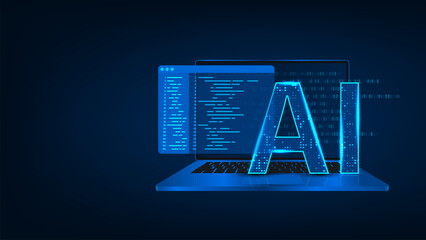 Development software programming concepts abstract programming code with artificial internet technolpgy