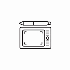 Obraz premium digital drawing tablet icon sign vector