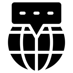 Domain Name Icon Element For Design