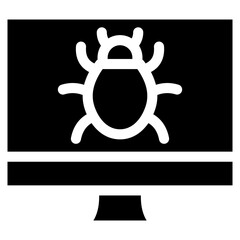 Computer Bug Icon Element For Design