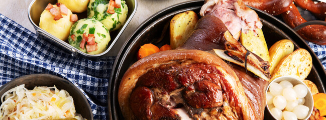 German cuisine. Traditional food concept.