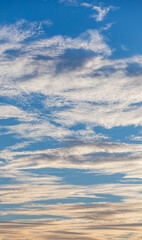 Soft Cirrus Clouds in the Late Afternoon Sky