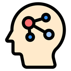 Neural Network Icon Element For Design