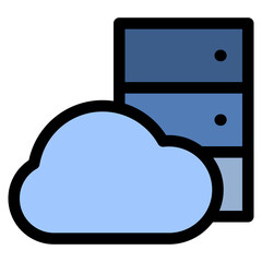 Cloud Storage Icon Element For Design
