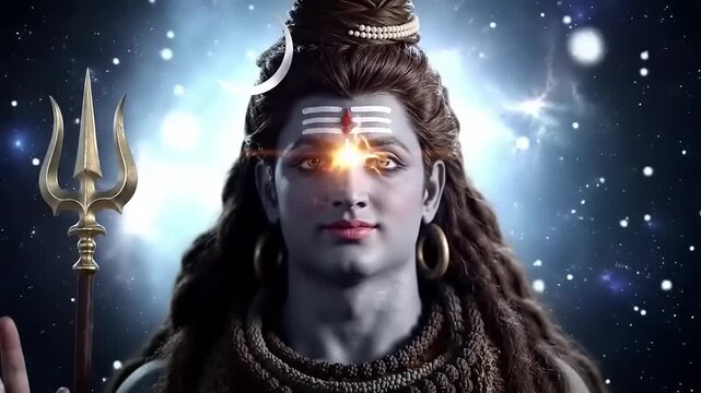 Lord Shiva cosmic portrait.