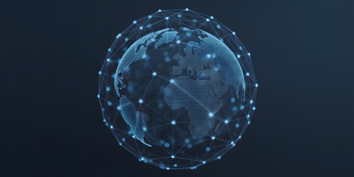 Tech Network Globe Visualization