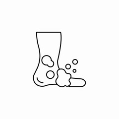 fungal infection foot icon sign vector