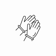 protective gloves hands icon sign vector