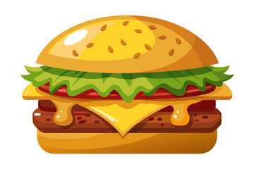 hamburger isolated on white