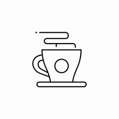 steaming coffee cup icon sign vector