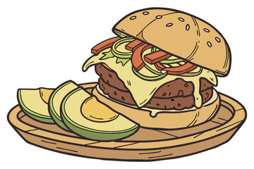 hamburger and bread