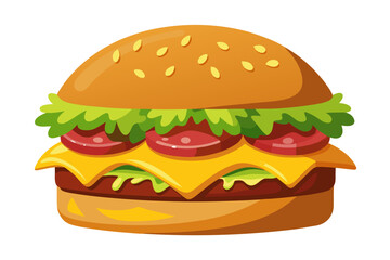 hamburger isolated on white