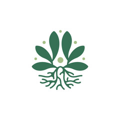Abstract Plant and Root, Nature Medical and Cosmetic, Logo Design Vector